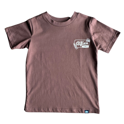 Alfie's Diner Tee Brown