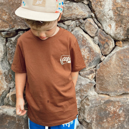 Alfie Diner TShirt in Chocolate Brown