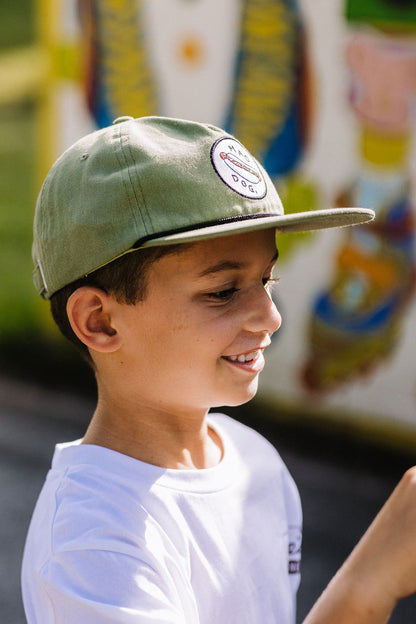 Alfie Khaki Mad Dog Cap in cotton twill for adults and kids