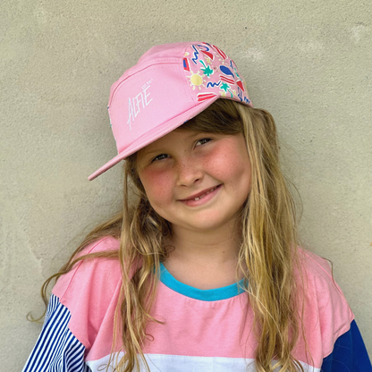 Alfie Pink Cotton Twill Retro Cap