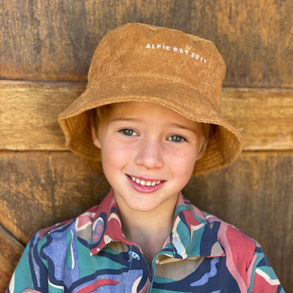 Alfie Tan Bucket Hat Terry Towelling