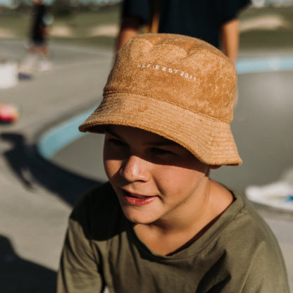 Alfie Tan Terry Towelling Bucket Hat for Kids