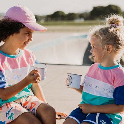 Alfie Harvi Kids Tee 0-16 Pink Blue Aqua