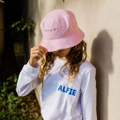 Alfie Pink Terry Towelling Bucket Hat